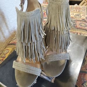 Banana Republic Fringed High Heel Sandals